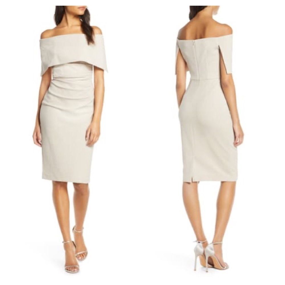 Vince Camuto Popover Off Shoulder Cocktail Dress